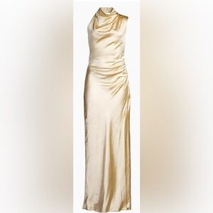Misha Constantina Dress | M | NWT | Soft Gold